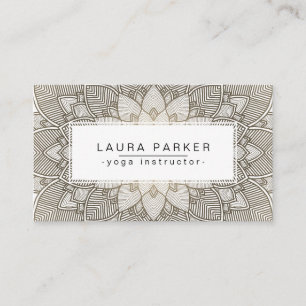 Lotus Mandala Yoga Instructor Meditation Fitness Business Card