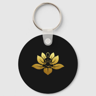 Lotus Meditation - International Yoga Day Ckprint Keychain