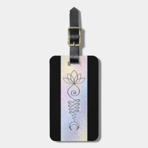 *~* Lotus Moon Sacred Geometry Symbol Luggage Tag