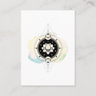 *~* Lotus Moon Stars Sacred Symbol To Nirvana Yoga Business Card