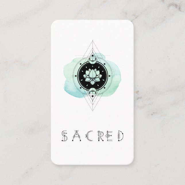 *~* Lotus  Moon To Nirvana Sacred Symbol Business Card (Front)