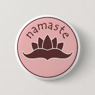 Lotus Namaste 2 Inch Round Button
