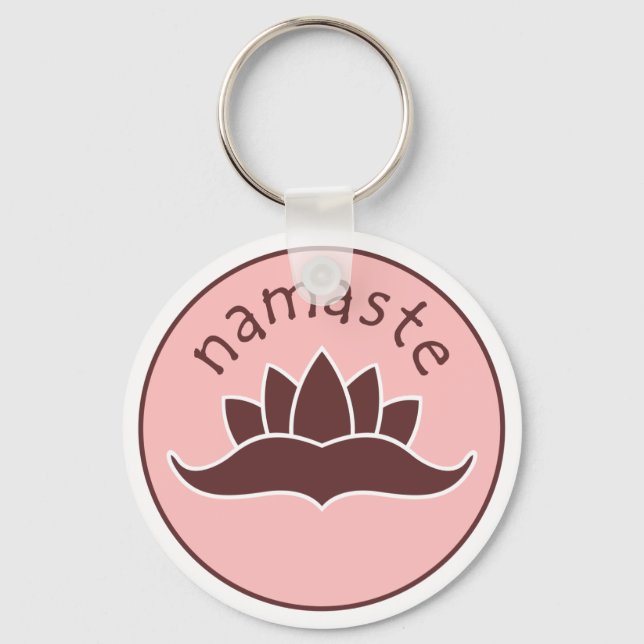 Lotus Namaste Keychain (Front)