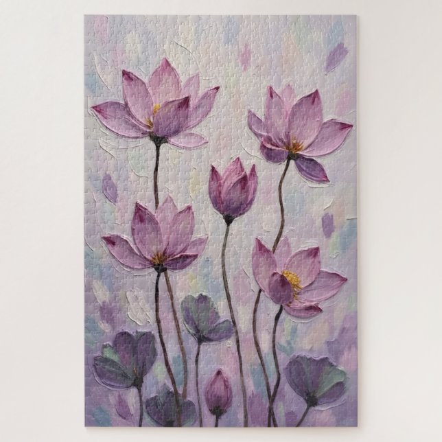 Lotus – Oil Painting Jigsaw Puzzle (Vertical)