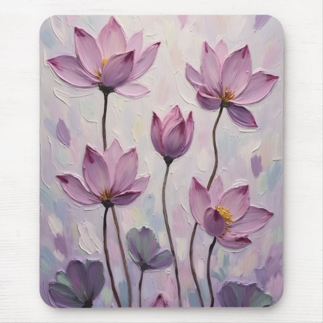 Lotus – Oil Painting Mouse Pad (Front)