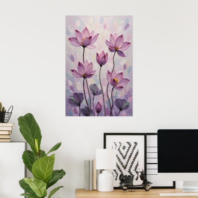 Lotus – Oil Painting Poster (Home Office)