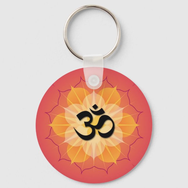 Lotus Om Keychain (Front)