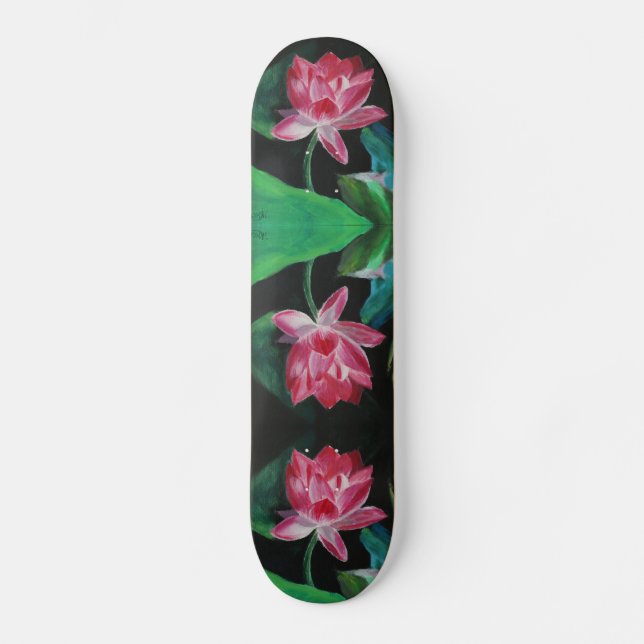 Lotus Painting Skateboard (Front)