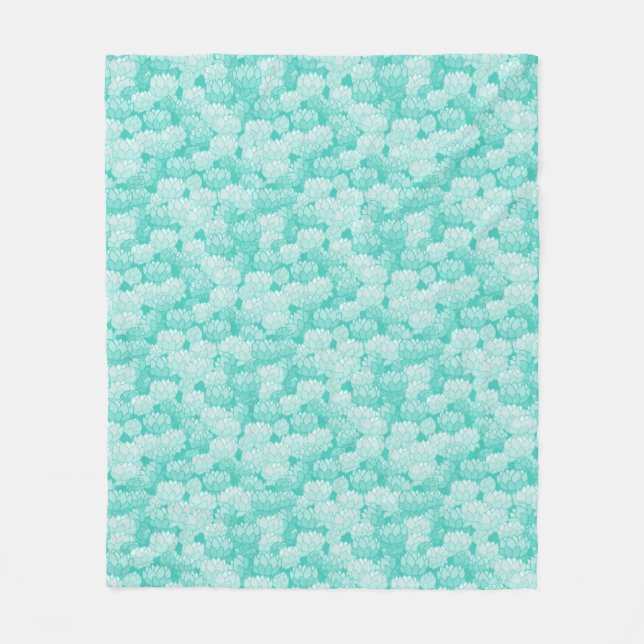 Lotus pattern 2 fleece blanket (Front)