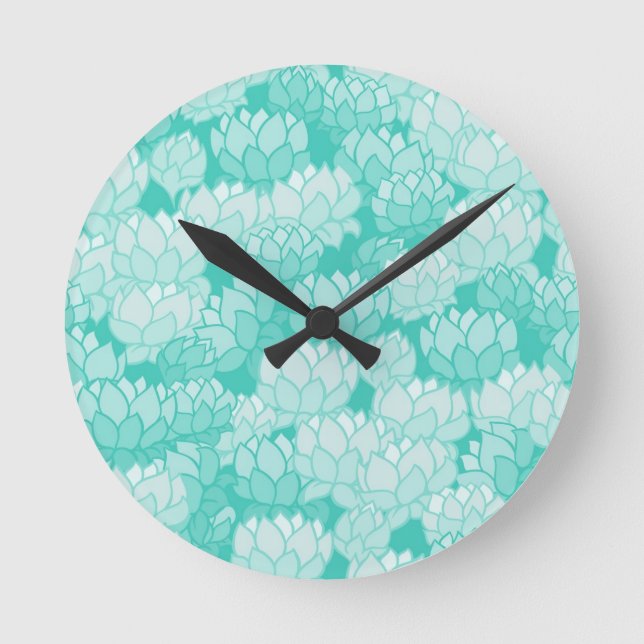 Lotus pattern 2 round clock (Front)