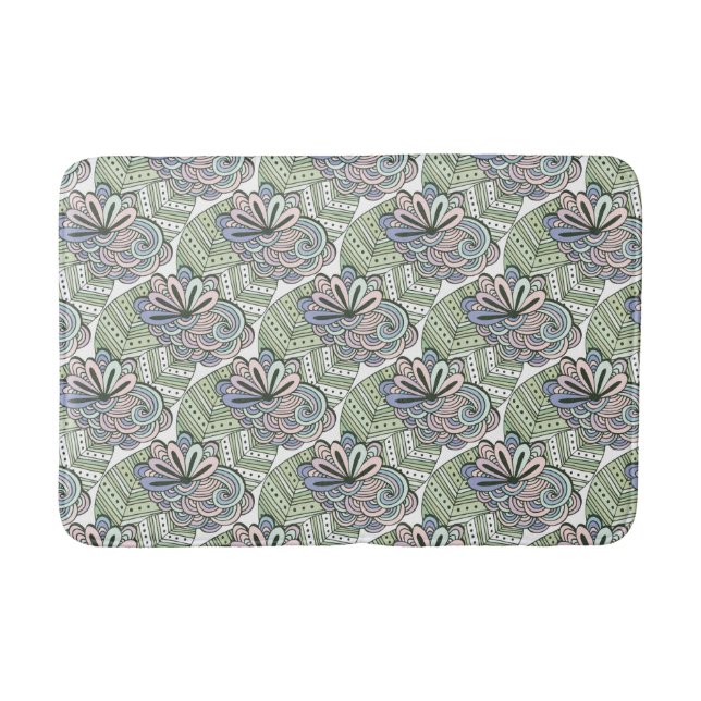 Lotus Pattern bath mats (Front)