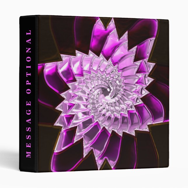 Lotus Pattern Glass Art 1A Binder (Front/Spine)