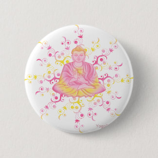 Lotus pose 2 inch round button