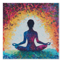 Lotus Pose Glossy Poster : Serenity in Bloom
