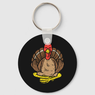Lotus Pose Yoga Lover Turkey Yogi Funny Thanksgivi Keychain