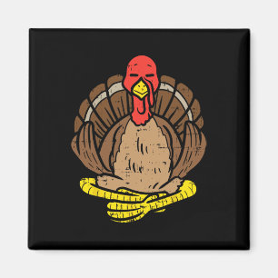 Lotus Pose Yoga Lover Turkey Yogi Funny Thanksgivi Magnet