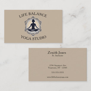 Lotus Position Yoga Studio Teacher Business Card