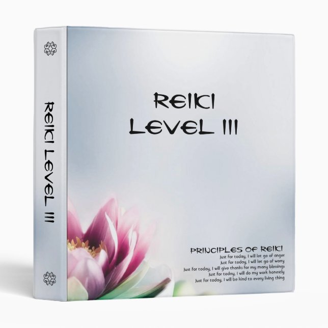 Lotus Reiki III Coursework & Journalling Binder (Front/Spine)