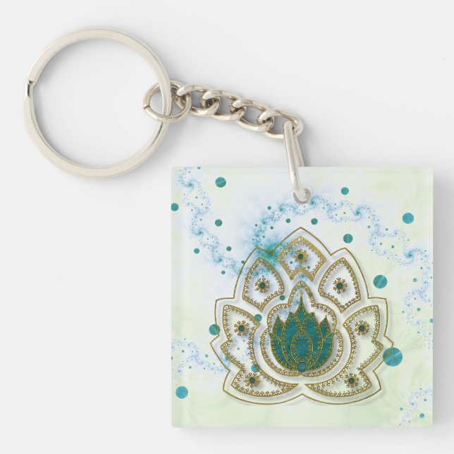 Lotus Rising Keychain (Front)