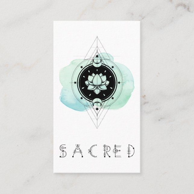*~* Lotus Sacred Symbol Moon To Nirvana Business Card (Front)