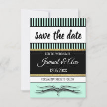 Lotus Scroll & Stripes - Gold Foil