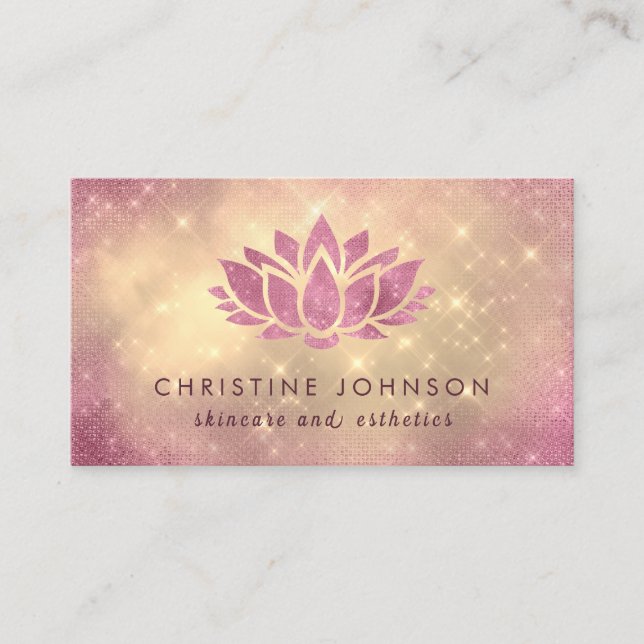 lotus skincare and aesthetics business card (Front)