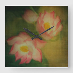 Lotus Square Wall Clock