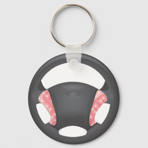 Lotus Squares Steering Wheel Keychain