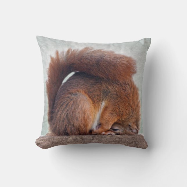 Lotus Squirrel Pillow (Front)