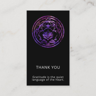 Lotus Stillness Purple Mandala Design Business Card