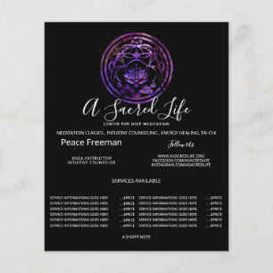 Lotus Stillness   Purple Mandala Design Flyer