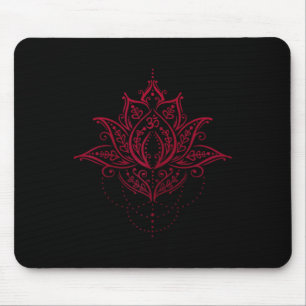 Lotus Symbol Spiritual Mandala Art Yoga Meditation Mouse Pad