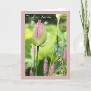 Lotus sympathy card