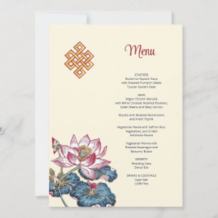 Lotus Tibetan Art Style Wedding Invitation