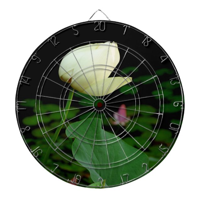Lotus Water Lily Bud Dartboard (Front)