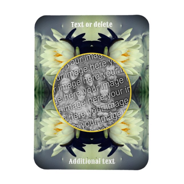 Lotus Water Lily Flower Create Your Own Photo Magnet (Vertical)