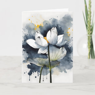 Lotus - Watercolor flowers Card