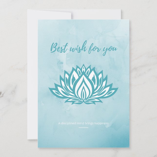 Lotus Watercolor painting Personalized Holiday Car (Front)