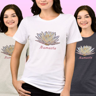 Lotus Waterlily Blossom Pastel Floral Tri-Blend Shirt