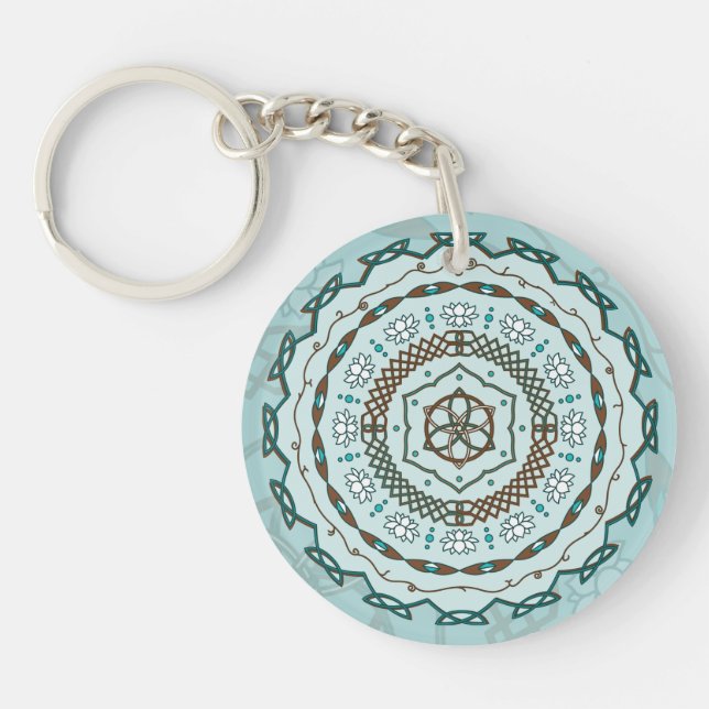 Lotus Weave Acrylic Keychain (Front)