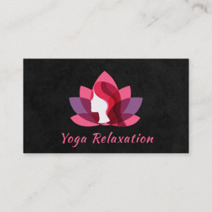 Lotus Woman Head Logo Business Card