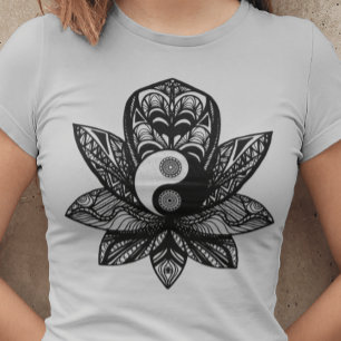  Lotus Yin Yang T-Shirt