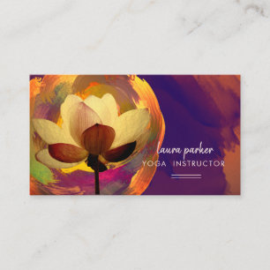 Lotus Yoga Instructor Meditation Zen Paint Business Card