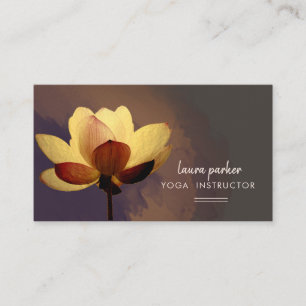 Lotus Yoga Instructor Meditation Zen Vintage Business Card
