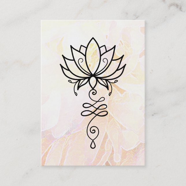 *~* Lotus Yoga Peony Nirvana Sacred Geometry  Business Card (Front)
