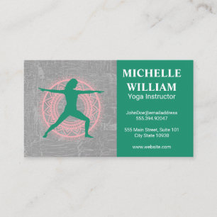 Lotus Yoga Pose Instructor Business Card