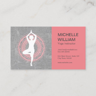 Lotus Yoga Pose Instructor Business Card