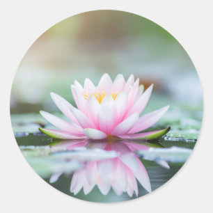 LOTUS - ZEN BUDDHISM CLASSIC ROUND STICKER