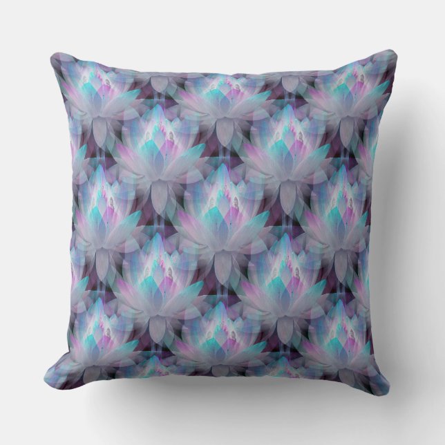 Lotuses in Love... Throw Pillow (Front)