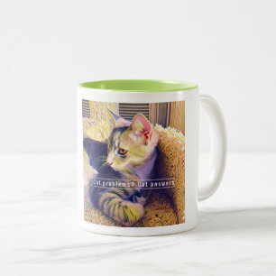 Lou Costello, cute kitten mug